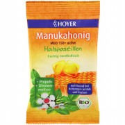 Bio Manukahonig MGO 150+ active Halspastillen, 30 g Nahrungsergänzung Hoyer (Dies ist ein SET aus 4 Packungen)